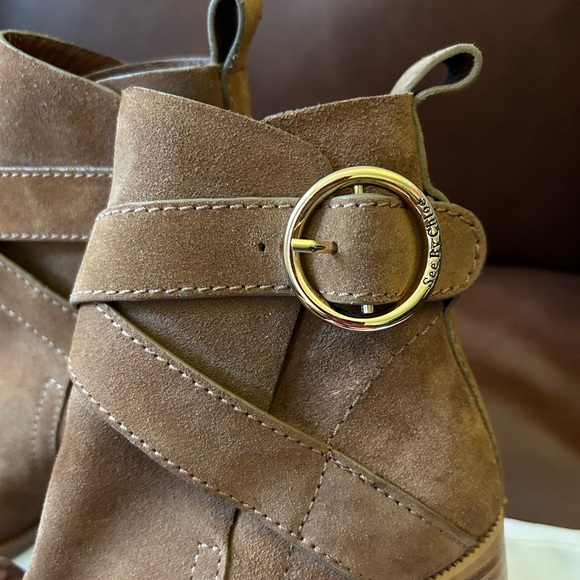 NWOB See by chloe Lyna suede Boots - Picture 13 of 13